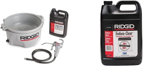 RIDGID 10883 موديل 418 مزيتة مع زيت قطع الخيوط الفاخر، فضي in Saudi Arabia
