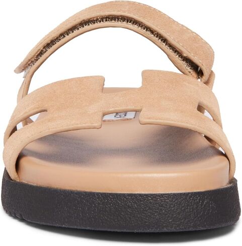 Steve Madden Women's Mayven Slide Sandal, Camel Leather, 6.5 in Saudi Arabia