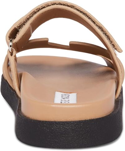 Steve Madden Women's Mayven Slide Sandal, Camel Leather, 6.5 in Saudi Arabia