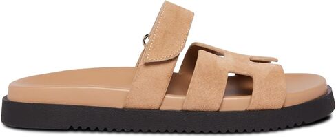 Steve Madden Women's Mayven Slide Sandal, Camel Leather, 6.5 in Saudi Arabia