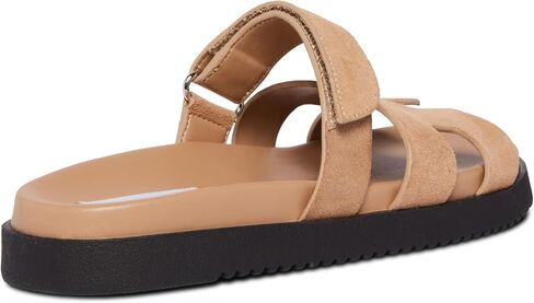 Steve Madden Women's Mayven Slide Sandal, Camel Leather, 6.5 in Saudi Arabia