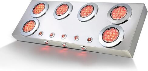 GG Grand General 91322 Stainless Steel Rear Center Light Panel with 4 inches and 1 inch Red/Red LED Lights in Saudi Arabia