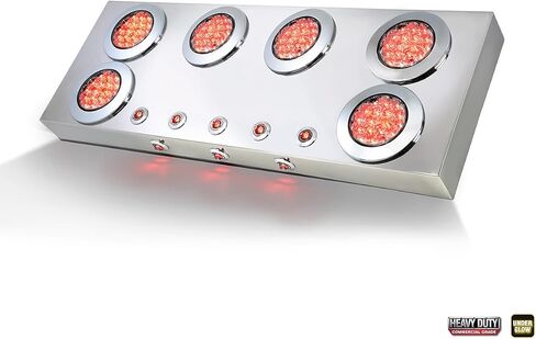 GG Grand General 91322 Stainless Steel Rear Center Light Panel with 4 inches and 1 inch Red/Red LED Lights in Saudi Arabia
