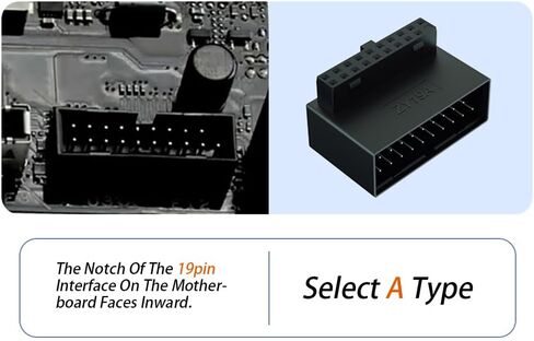 WLGQ USB 3.0 من الزاوية اليمنى 90 درجة 19/20 دبوس الذكور إلى محول التمديد الإناث موصل اللوحة الأم لإدارة الكابلات المبسطة وتجميع أجهزة الكمبيوتر بدون مجهود (أ) in Saudi Arabia