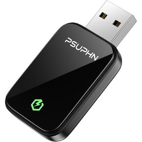 Wireless CarPlay Adapter for iPhone Carplay & Android Auto, Converts Wired to Wireless, Plug and Play, No Latency, Wi-Fi and USB Bluetooth Adapter for 2016+ Car, Support iPhone 6+ & Android 11+
