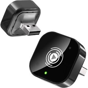 2025 Upgraded Wireless Carplay Adapter for iPhone, Plug&Play Carplay Wireless Adapter Support Auto-Connect via BT5.3 & Dual-Band WiFi -No Latency,Stable Fit for Cars, for Apple iPhone iOS 10+,Black