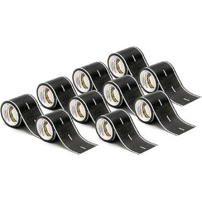 PlayTape Road Tape and Curves for Toy Cars - 4 Rolls of 30 ft. x 2 in. Black Road + 1 Roll of 36 Curves