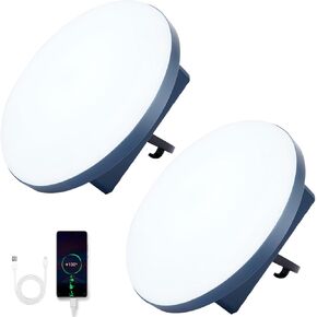 12000mAh 5000LM Camping Lights 2Pack, 42W Camping Lantern Rechargeable up to 200H, Lanterns for Power Outages, Hanging Tent Lights, Magnet Work Light, Waterproof Emergency Light for Outdoor, Hurricane