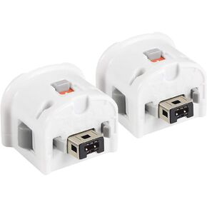 Wii Motion Plus Adapter, Aesybath 2 Pack Wii Motionplus Attachment for Original Nintendo Wii Remote Controller(White) (Renewed)