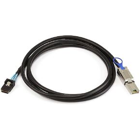 Monoprice 2m 28AWG External Mini SAS 26pin (SFF-8088) Male to Internal Mini SAS 36pin (SFF-8087) Male Cable - Black