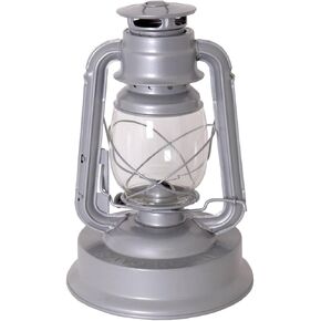 Rayo Royal Kerosene Lantern Hurricane Indoor/Outdoor Lamp, 11.5 inch, Galvanized Steel, Silver