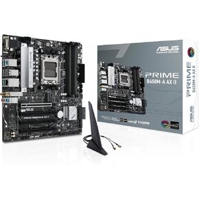 ASUS Prime B650M-A AX II AMD B650 AM5 Ryzen™ Desktop 9000 8000 & 7000 Micro-ATX mATX Motherboard, DDR5, PCIe 5.0 M.2, 2.5Gb LAN, Wi-Fi 6, DisplayPort, HDMI®, BIOS Flashback™ (Renewed)