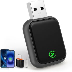 Wireless Carplay Adapter for iPhone & Android Auto 2-in-1, Convert Factory Wired to Wireless Carplay Dongle, Plug & Play Carplay Wireless Adapter for iPhone iOS 10+ in Saudi Arabia