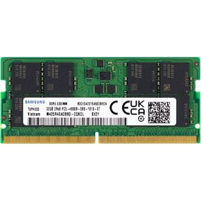Samsung 32GB DDR5 4800MHz PC5-38400 CL40 SODIMM 2Rx8 Dual Rank 1.1V 262-Pin Laptop RAM Memory M425R4GA3BB0-CQK