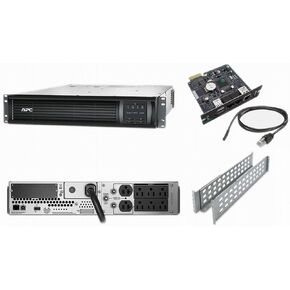 APC SMT2200RM2UNC Smart-UPS 2200VA 1920W 2U Rackmount Power Battery Backup with AP9631 Network Card (Renewed)