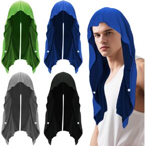 4 Pack Cooling Hoodie Towels Cooling Towels for Neck and Face Quick Drying Sweat Towel Wraps Cooling Head Neck Wraps Sun Protection for Hot Summer Weather Sport Workout