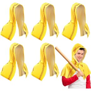 Strdfeve 6PCS Softball Cooling Hoodie Towel for Neck and Face,Absorbent Quick Drying Ice Towels,Breathable Chilly Cooling Head Wraps for Softball Team Player Coaches Gift Sport Party Favors