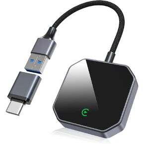 Wireless CarPlay Adapter for Apple iPhone, Convert Wired to Wireless CarPlay, Plug & Play, No Latency, Compatible with iOS 10+ & Cars with Built-in CarPlay