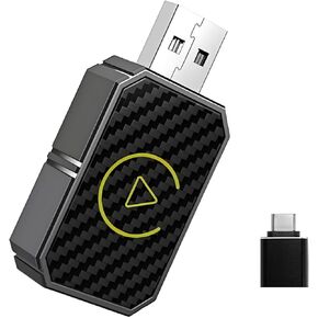 Mini Wireless CarPlay Adapter, Carplay Wireless Adapter, Fast Bluetooth Connection, Plug & Play for iPhone & Android Auto