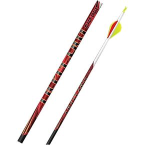 Outlaw Fletched Crested Arrows - .005" 6 Pack - 300 - White Crested.