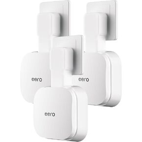 eero 7 Wall Mount, No Drill Outlet Bracket Holder Only Compatible with eero 7 Dual-Band Mesh Router, Cable Management - Space Saving (2 Pack)
