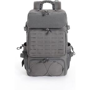Tactical Military Backpack, Large Capacity Molle System, Multi-Compartment Design with Shoe Storage, Black (black)