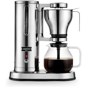 aarke Coffee Maker - Electric Drip Filter Coffee Brewer, Stainless Steel, Glass Carafe, Smart Hot Plate, 2-10 Cup Capacity, 250 mL-1.25L