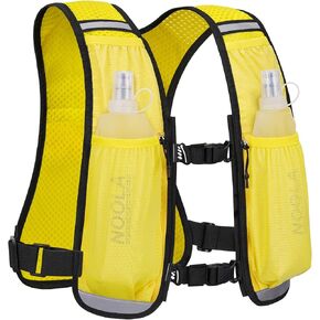 NOOLA Running Vest with Dual 500ml Soft Flask, Lightweight Hydration Vest for Women Men, Water Backpack with Adjustable Strap