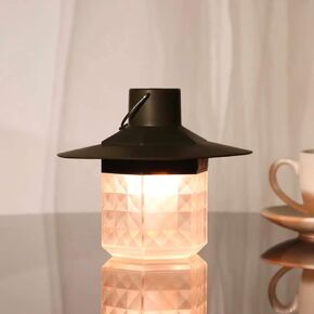 Camping Lantern Rechargeable, Stepless Dimming LED Lanterns, Camping Essential with 2 Light Modes, IP44 Waterproof Lantern Flashlight for Hurricane Emergency, Hiking, USB Cable Included