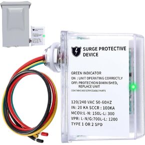 120/240 VAC Universal HVAC Surge Protector Compatible with AG3000, Comprehensive Surge Protection, Three Modes L-G, L-L, L-N, Waterproof Housing, Protect HVAC Equipment and Home Appliances
