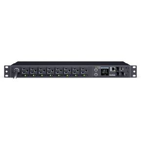 CyberPower PDU41021 Switched PDU, 100-120V, 15A (Derated to 12A), 16 Outlets, 1U Rackmount, 12 Foot Power Cord