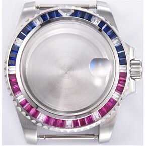 Watch Case 40mm Watch Case compatible with Eta2836, compatible with Miyota 8215,821A,8200, compatible with Mingzhu 2813,3804 Automatic Mechanical Movement watch case