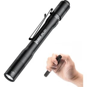Wuben PL01 Pen Light ، 650 Lumens Pocket EDC Flashlight قابل لإعادة الشحن ، مصباح يدوي قلم LED مشرق ، IP68 مصابيح فلاش IP68 ، بطارية متوافقة 2 AAA للمنزل ، في الهواء الطلق ، حالات الطوارئ ، التفتيش
