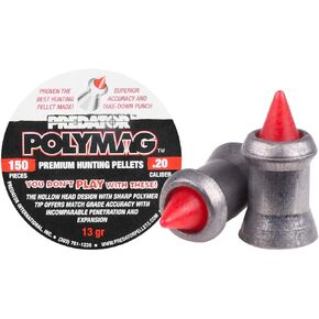 Polymag Predator Air Gun Pellets (Gray/red, .20 Caliber)