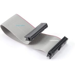 CablesOnline, 6-inch 26-Pin 2x13 2.54mm-Pitch Female/Female 10-wire IDC Flat Ribbon Cable, FR-2606