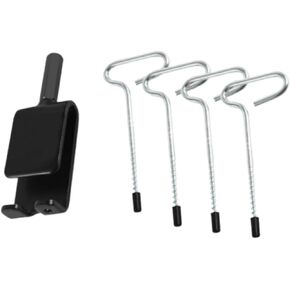 Yiju Ice Anchor Tool Kit with 4 Pieces Threaded Pegs for Canopy Outdoor Sports