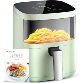 Air Fryer, Beelicious 8-In-One Smart Compact 4QT Air Fryers, with Viewing Window, Shake Reminder, 450°F Digital Airfryer with Flavor-Lock Tech, Dishwasher-Safe & Nonstick, Fit for 1-3 People, Pink