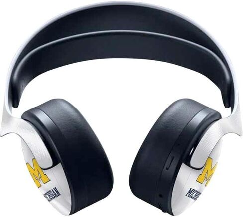 Skinit Skinit Gaming Gaming Continciped مع سماعة Pulse 3D اللاسلكية لـ PS5 - جامعة ميشيغان مرخصة رسميًا شعار Michigan M Bold Design in Kuwait