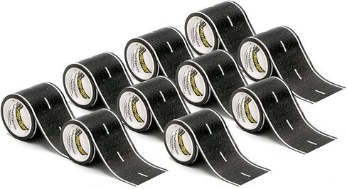 بلاي تيب 30x2 بوصة شريط أسود للطريق مع بكرات منحنية مقاس 2 بوصة, 30x2" 4 Roll of Road Tape, 1 Roll of Curve Tape in Kuwait