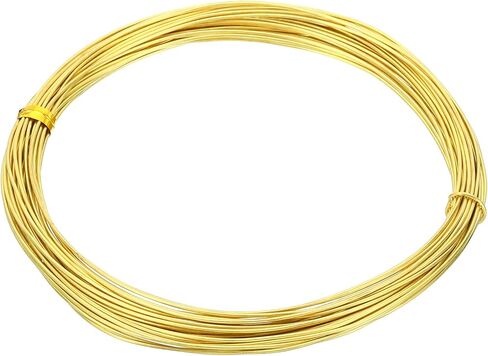 PATIKIL Half Hard Brass Wire, 2Pcs 26Gauge/0.4mm Diameter 10m/32.8ft Spool Pure Craft Wire for Jewelry Making Beading Garden Plants in Saudi Arabia