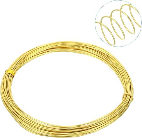 PATIKIL Half Hard Brass Wire, 2Pcs 26Gauge/0.4mm Diameter 10m/32.8ft Spool Pure Craft Wire for Jewelry Making Beading Garden Plants in Saudi Arabia