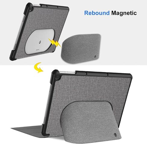 for Google Pixel Tablet Case 2023, Foldable Design, Ultra Thin Slim Leather TPU Back Full Protector Trifold Stand Cover Case for Pixel Tablet, 11inch, Grey in Saudi Arabia