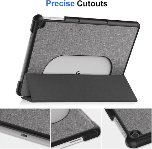 for Google Pixel Tablet Case 2023, Foldable Design, Ultra Thin Slim Leather TPU Back Full Protector Trifold Stand Cover Case for Pixel Tablet, 11inch, Grey in Saudi Arabia