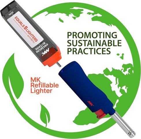 MK 4PCS Candle Lighters with 1PC Premium Butane Set, Windproof Flame, Ideal for Candle, BBQ Lighters in Saudi Arabia