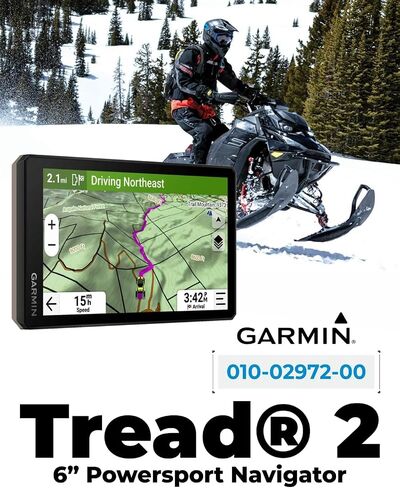 Garmin Tread 2 Overland Edition-8 "All-Terrain GPS Navigator للسفر خارج الشبكة مع ملاحة درب بدوره ، وخرائط Topo & Satellite ، و Weather ، وركوب المجموعة + قابلة للارتداء. in Kuwait