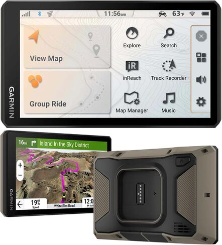 Garmin Tread 2 Overland Edition-8 "All-Terrain GPS Navigator للسفر خارج الشبكة مع ملاحة درب بدوره ، وخرائط Topo & Satellite ، و Weather ، وركوب المجموعة + قابلة للارتداء. in Kuwait