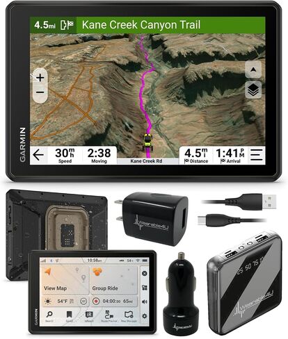 Garmin Tread 2 Overland Edition-8 "All-Terrain GPS Navigator للسفر خارج الشبكة مع ملاحة درب بدوره ، وخرائط Topo & Satellite ، و Weather ، وركوب المجموعة + قابلة للارتداء. in Saudi Arabia
