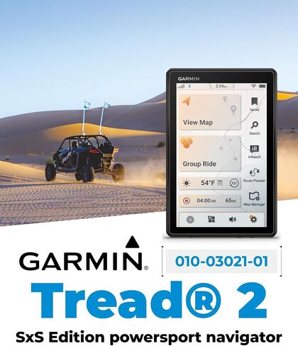 Garmin Tread 2 Overland Edition-8 "All-Terrain GPS Navigator للسفر خارج الشبكة مع ملاحة درب بدوره ، وخرائط Topo & Satellite ، و Weather ، وركوب المجموعة + قابلة للارتداء. in Saudi Arabia