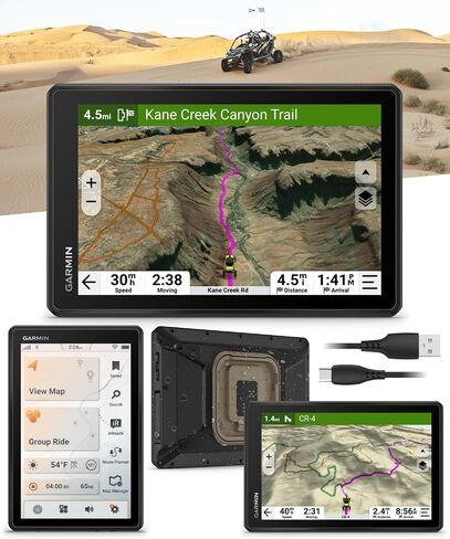 Garmin Tread 2 Overland Edition-8 "All-Terrain GPS Navigator للسفر خارج الشبكة مع ملاحة درب بدوره ، وخرائط Topo & Satellite ، و Weather ، وركوب المجموعة + قابلة للارتداء. in Saudi Arabia