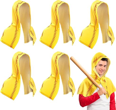Strdfeve 6PCS Softball Cooling Hoodie Towel for Neck and Face,Absorbent Quick Drying Ice Towels,Breathable Chilly Cooling Head Wraps for Softball Team Player Coaches Gift Sport Party Favors in Saudi Arabia